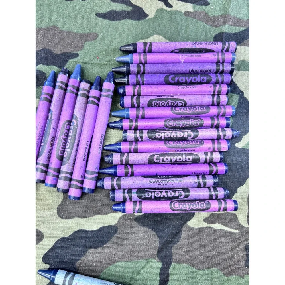Crayola Blue Violet Crayons Lot of 20 Bulk Replacement Art Supplies Purple Wax